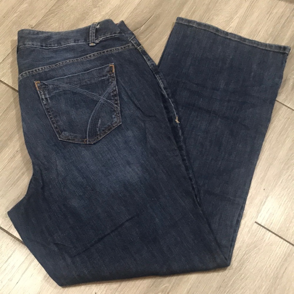 Lane Bryant DarkWash Distinctly Bootcut Jeans size 18 Moderately  Curvy‎